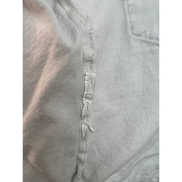 ZARA Women's Off White Denim Button Classic Trucker Jacket Long Sleeve S Small - Picture 7 of 7